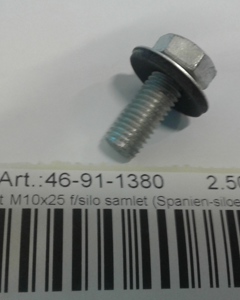 Bolt set M10x25 for silo gathered